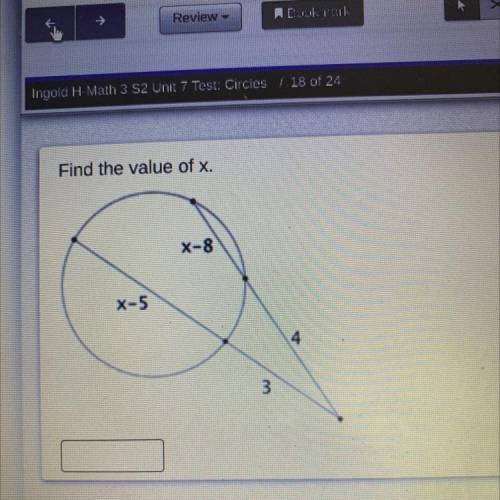 Find the value of x.
Please