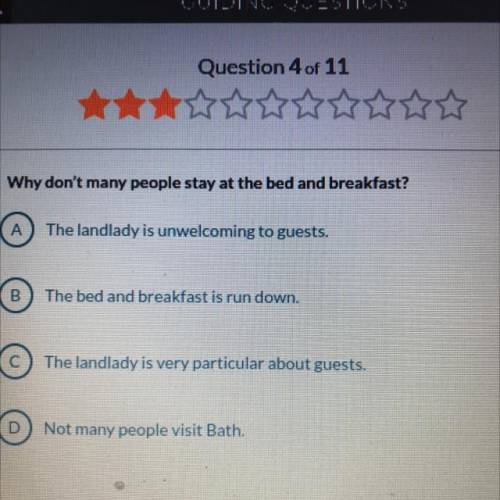 Why don't many people stay at the bed and breakfast?