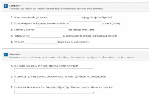 Spanish homework help ASAP
Please answer ALL questions