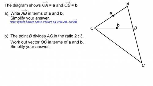 Vector ratio question BC divides the line 2:3 workings please.