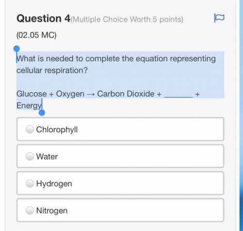 What is needed to complete the equation representing cellular respiration?

Glucose + Oxygen → Car