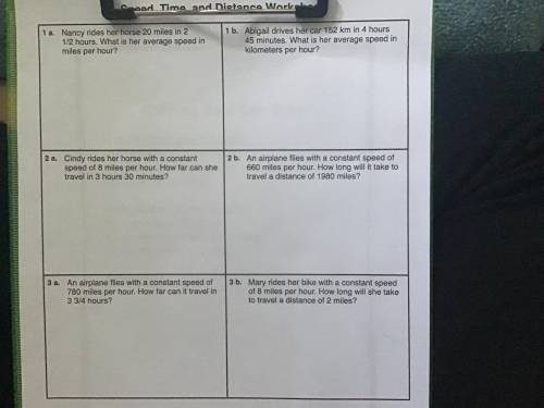Please help This Is A Speed, Time and Distance Worksheet!
Please SHOW your WORK!