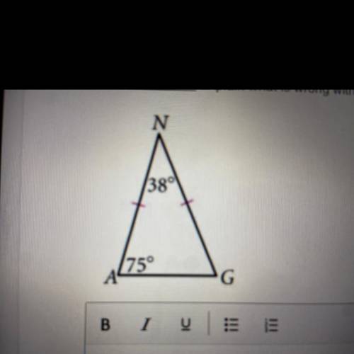 What is wrong with diagram. support your answer with mathematics and geometric reasoning for credit
