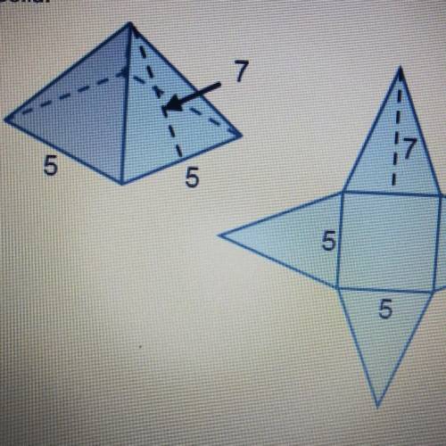 What is the surface area of the pyramid? ​