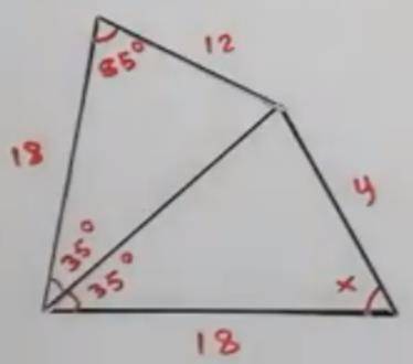 Can you help me in this exercise please?Find the value of x