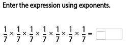 Enter the expression using exponents.