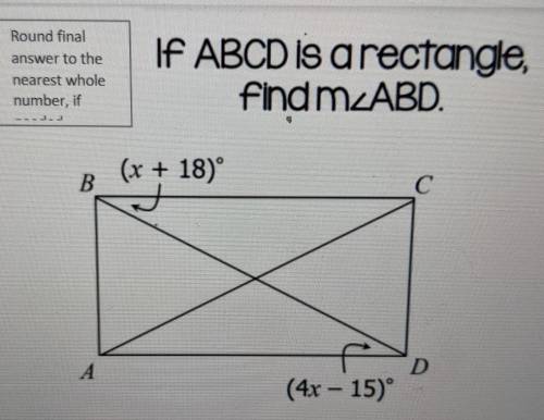 If ABCD is a rectangle find angle ABD​