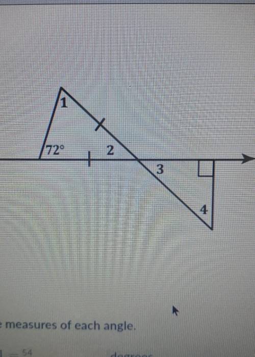 What is the angle of 1,2,3, and 4?​