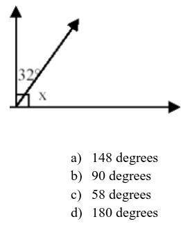 In the figure below,what is the measure of angle x?
