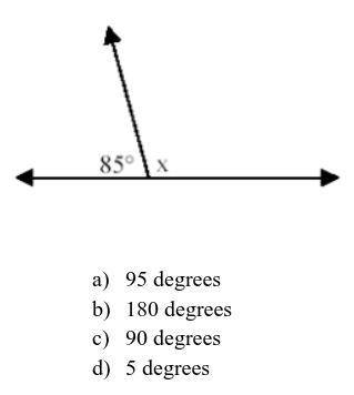 What is the measurement of Angle x?