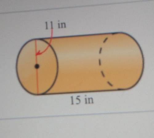 How do I find the surface area of this cylinder​