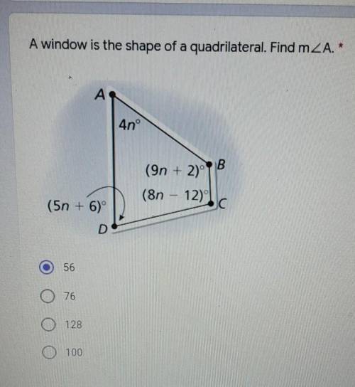 Find m<A, i need help please help me ​