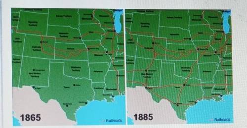 Using the maps, why did the long drive effectively end by the mid-1880's?

A. Cattle ranchers mo
