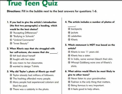 Help! True teen quiz HL: Kheris fights back