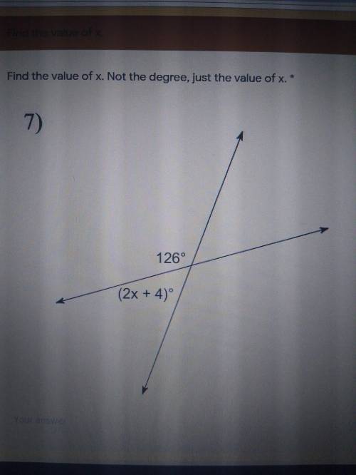 Find the value of x (image below)