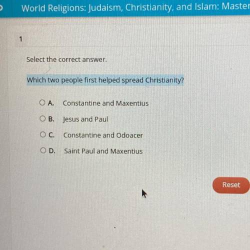 Which two people first helped spread Christianity?
HELP PLEASE