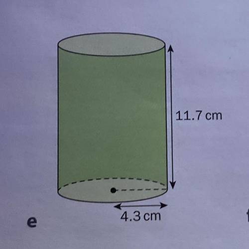 Pls help (NO LINK)

Q) find the surface of the following cylinder. Round your answer to the neare