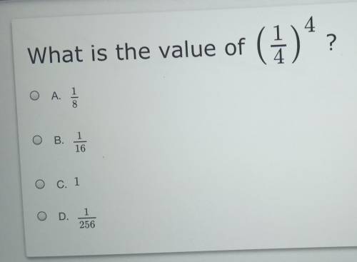 What is the value of (1/4) 2​