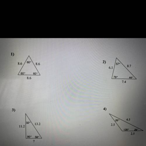 Classifying triangles assignment