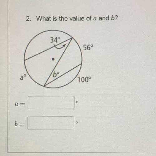 What is the value of a and b