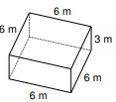 Find the surface area of the prism below. 
Square meters