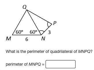 What is the perimeter of quadrilateral of MNPQ?