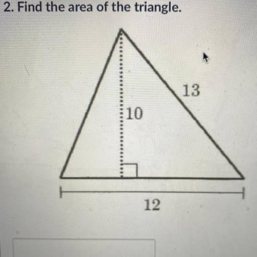 (PLEASE ASAP)
Find the area of the triangle