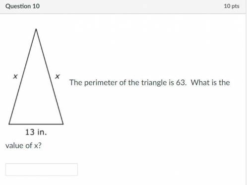 PLEASEE HELP!! what is the perimeter of x?? HURRYYYY