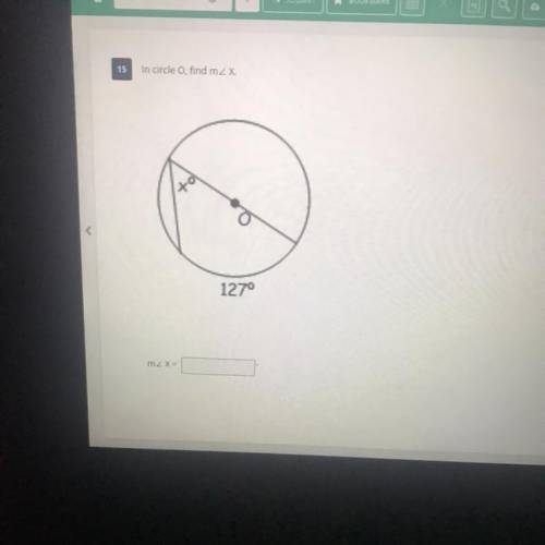 “In circle O, find what angle x.”. This is the only problem I don’t understand!