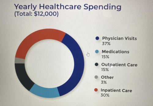 After medications and outpatient care, what percentage is left for other healthcare spending?