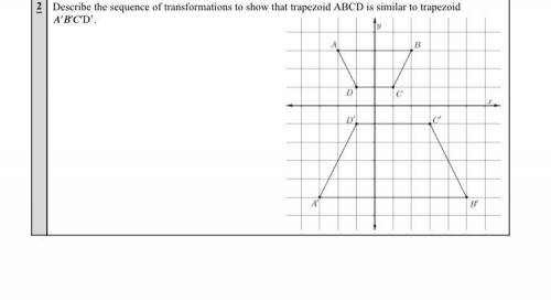 Describe the sequence of transformations to show that trapezoid ABCD is similar to trapezoid ′′′D’.
