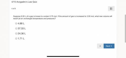 Suppose 8.00 L of a gas is known to contain 0.75 mol. If the amount of gas is increased to 3.50 mol