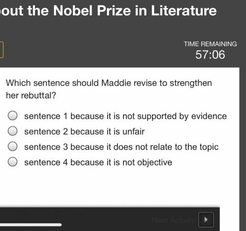 Which sentence should Maddie revise to strengthen her rebuttal