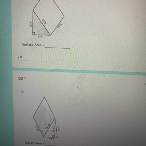 Can u help me find the surface area for my work