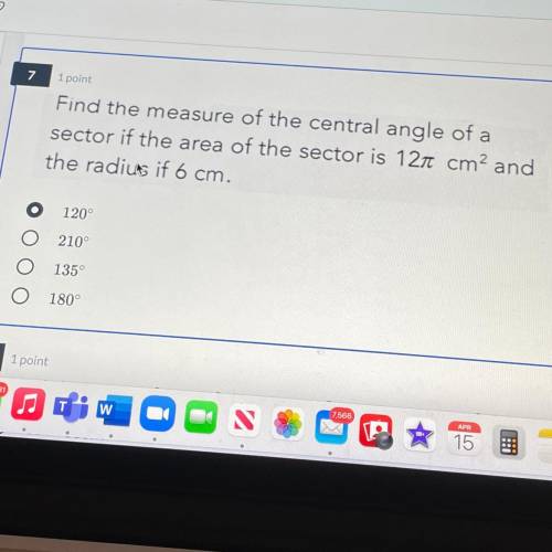 Find the measure of the central angle please help and explain