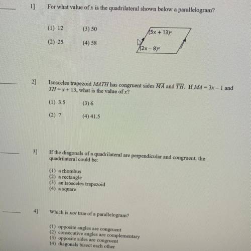 Please help me with these math questions
