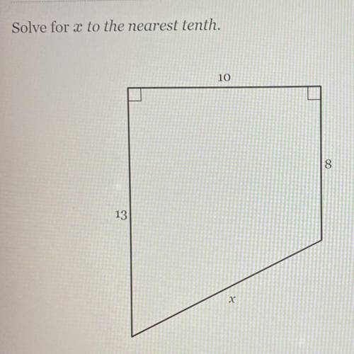 Solve for x to the nearest tenth