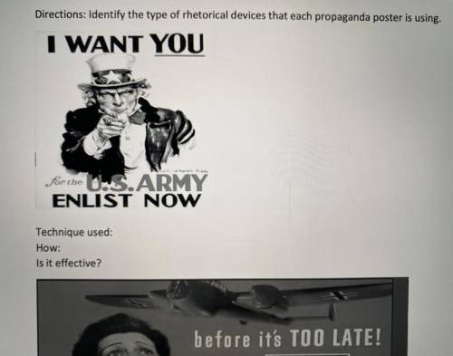 Propaganda posters and rhetorical devices