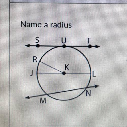 Name a radius.
HELPP