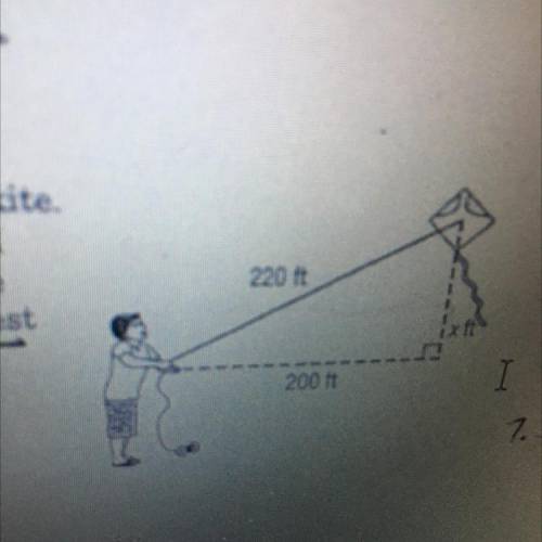 In the diagram, Caito is flying his kite.

Write and solve an equation to find
how far above Caito