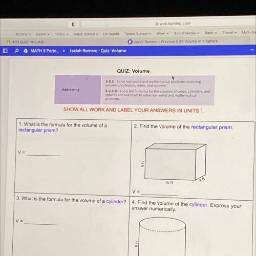 Please answer the four questions on the top. SHOW YOUR WORK