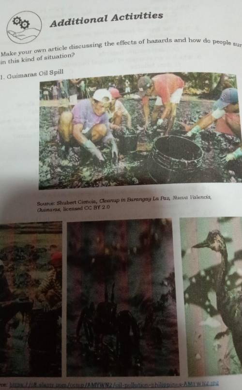 article about guimaras oil spill discussing the effect of hazards and how do people survive in this