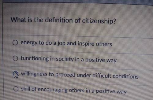 What is the definition of citizenship ?​