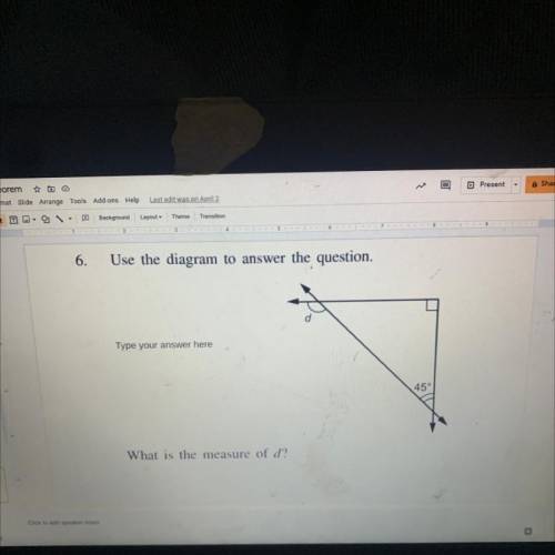 What is the measure of d
