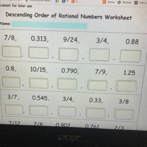 What is the order of these rational numbers