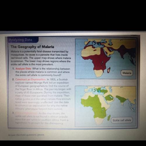 1. Analyze Data What is the relationship between

the places where malaria is common and where
the