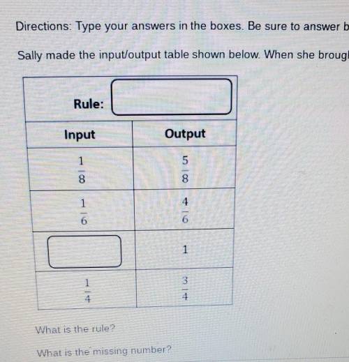 Whats the input(fraction) if the output is 1​