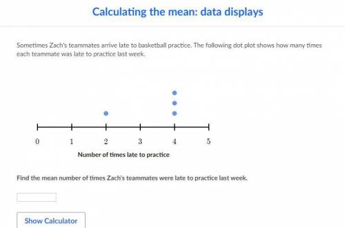 Sometimes Zach's teammates arrive late to basketball practice. The following dot plot shows how man