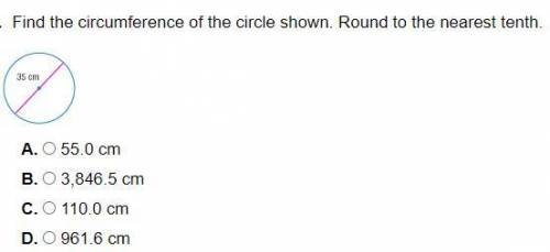 Find the circumference of the circle shown