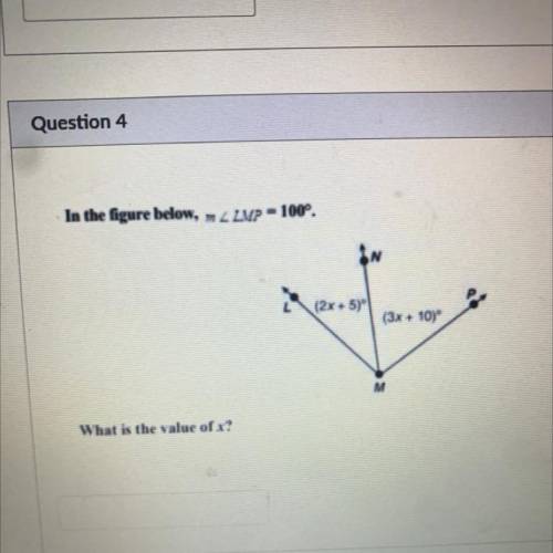 What is the value of x please help me